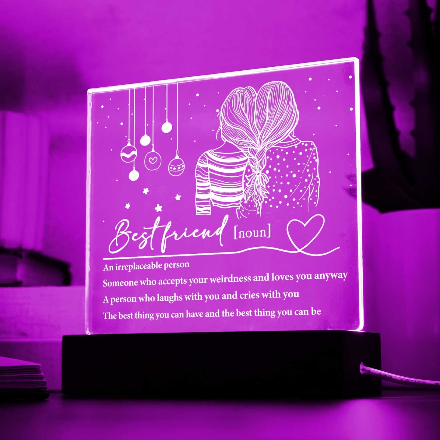 Best Friend Christmas Acrylic Gift - Irreplaceable Person