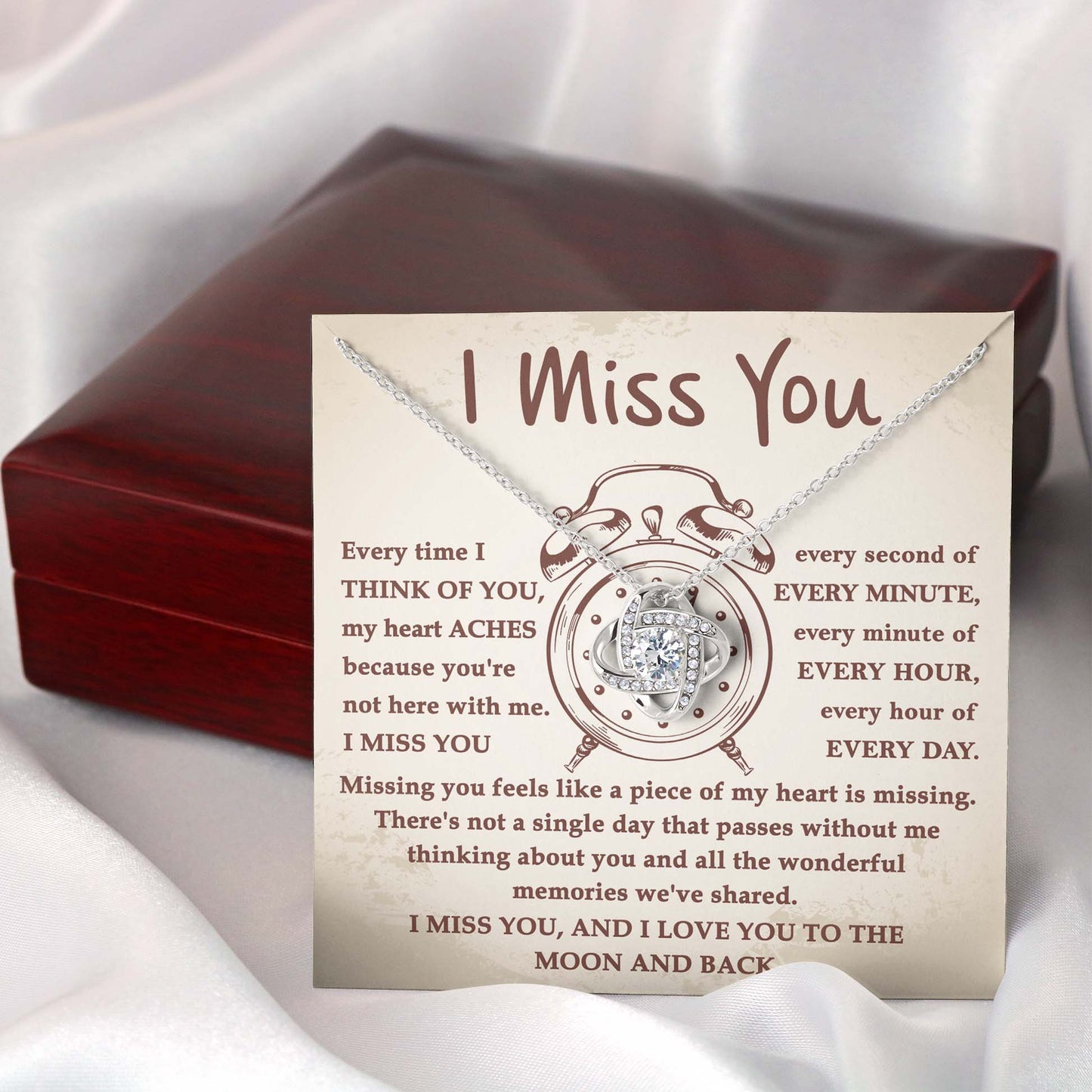 Gift For Long-Distance Girlfriend or Wife - I Miss You Every Second