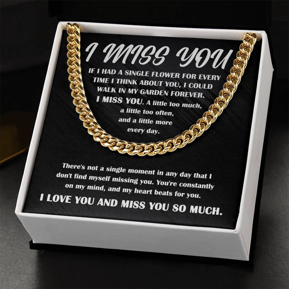 Gift For Long-Distance Boyfriend or Husband - I Miss You