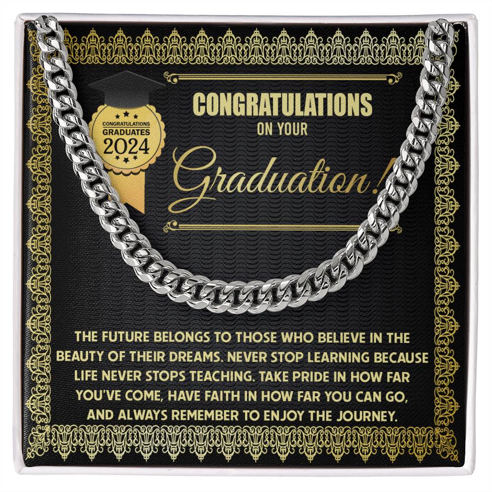 Cuban Link Chain Graduation Gift For Men - The Future