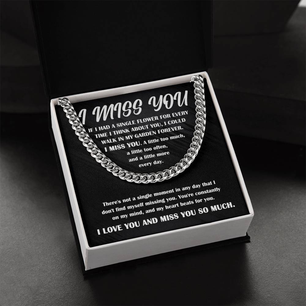 Gift For Long-Distance Boyfriend or Husband - I Miss You