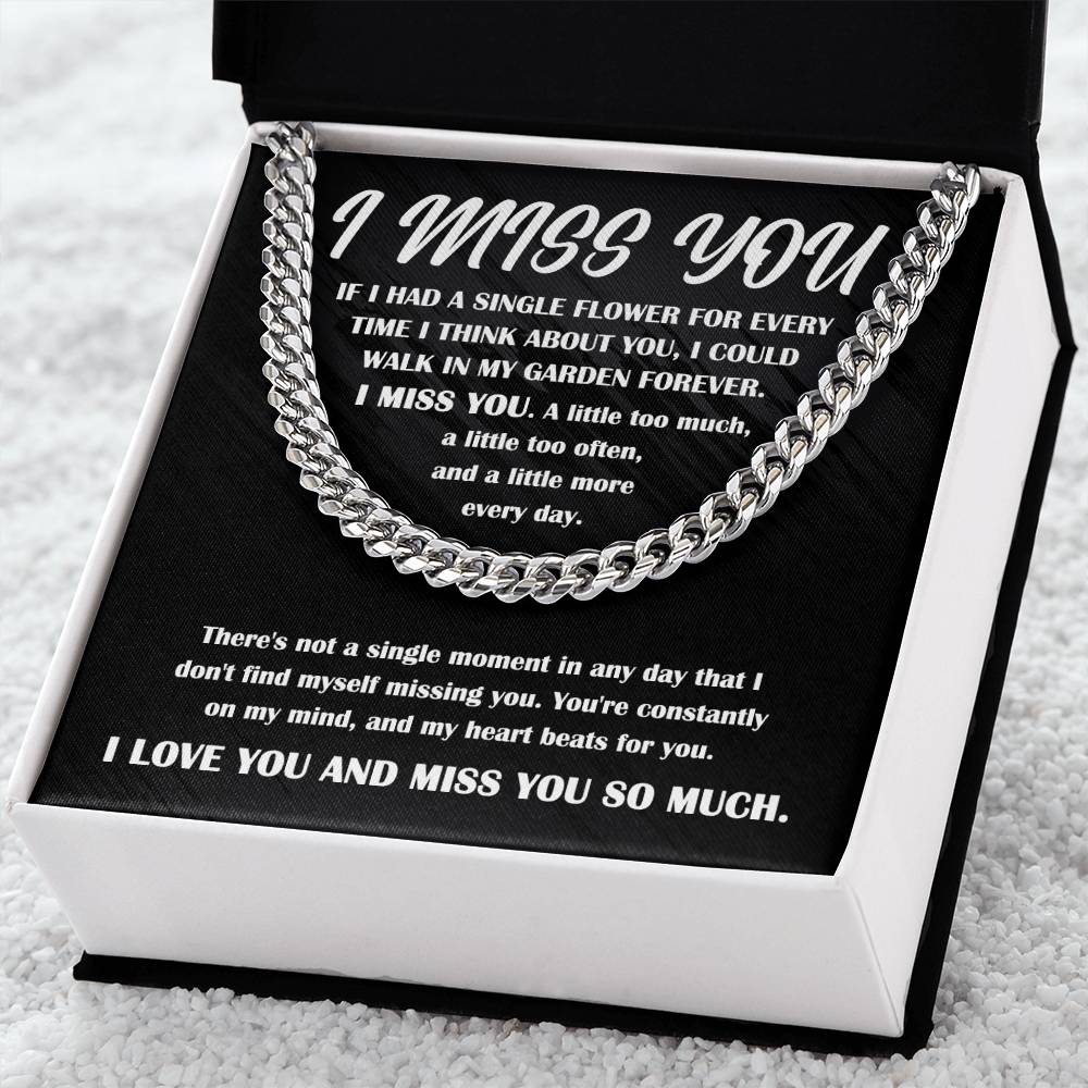 Gift For Long-Distance Boyfriend or Husband - I Miss You