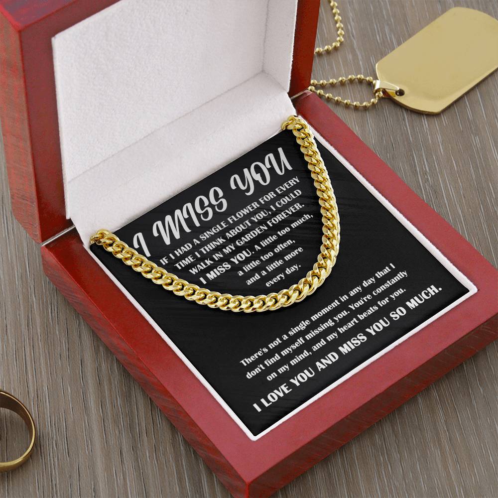 Gift For Long-Distance Boyfriend or Husband - I Miss You