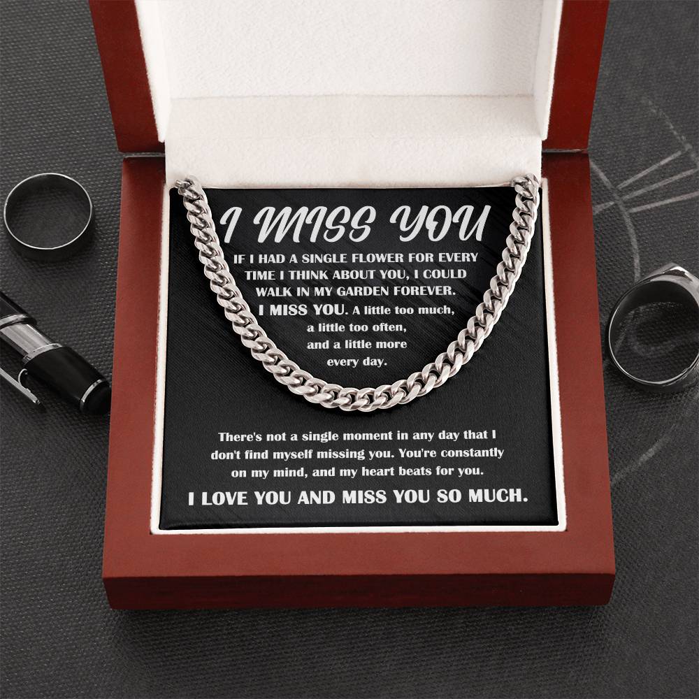 Gift For Long-Distance Boyfriend or Husband - I Miss You