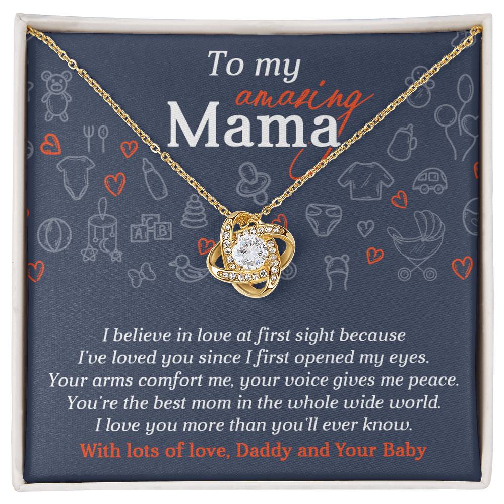 Necklace Gift For Mom To Be - At First Sight