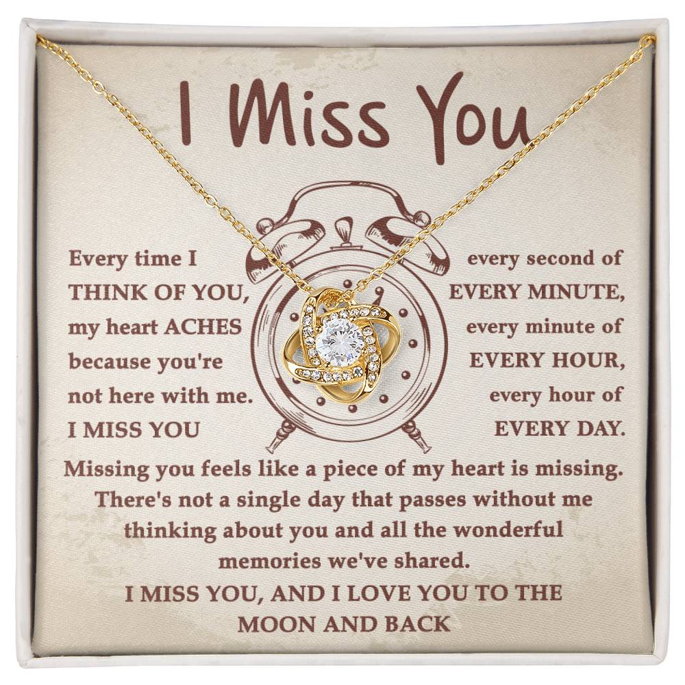 Gift For Long-Distance Girlfriend or Wife - I Miss You Every Second