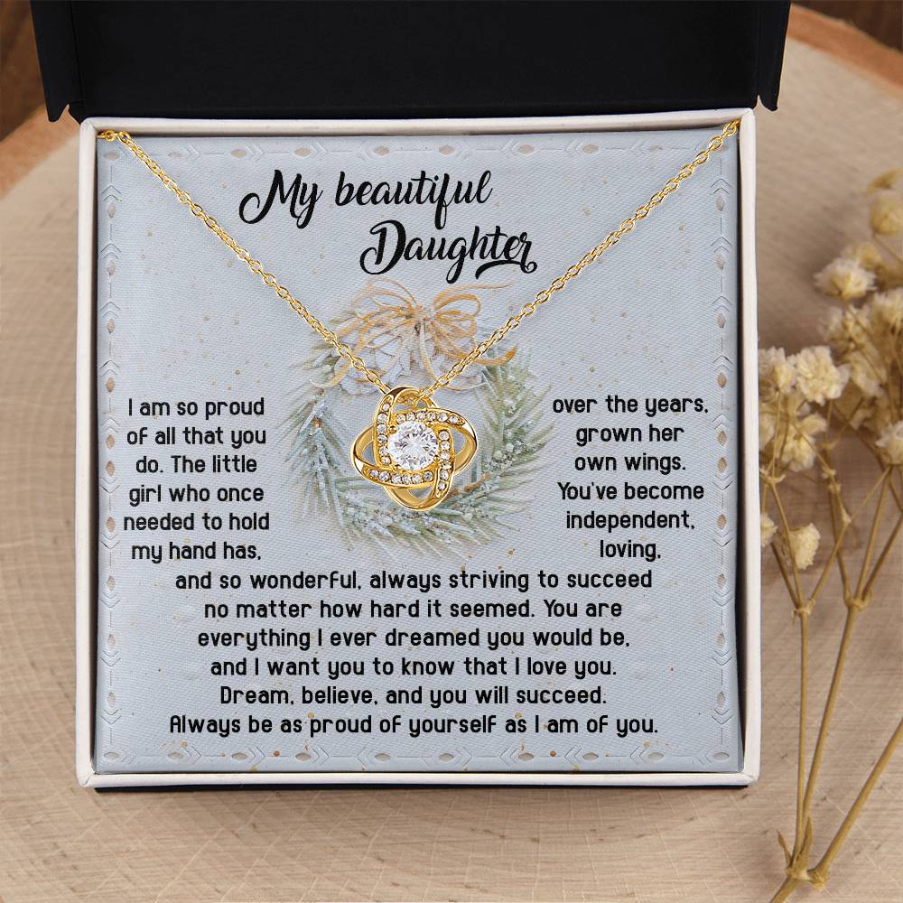 Necklace Gift For Daughter - Proud Of Yourself