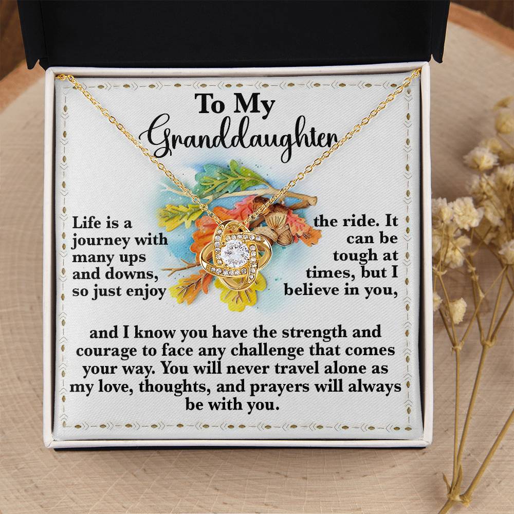 Necklace Gift For Granddaughter - Never Travel Alone
