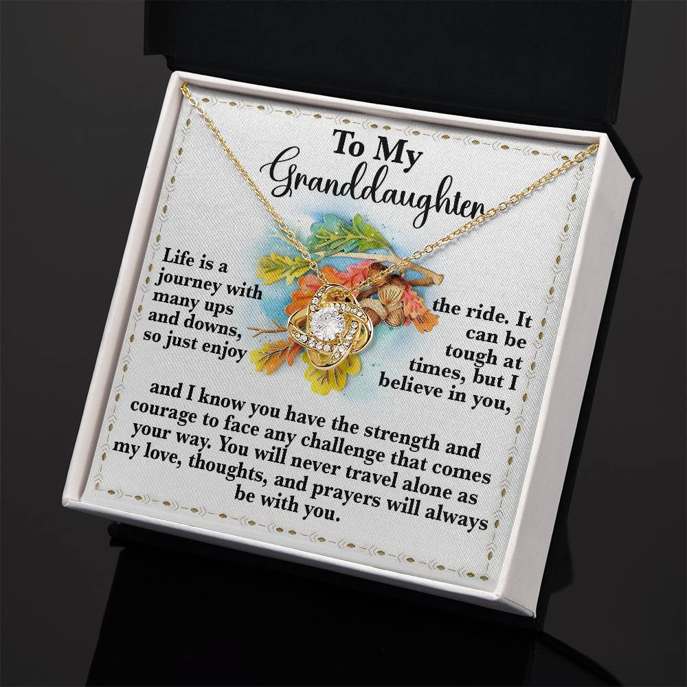 Necklace Gift For Granddaughter - Never Travel Alone