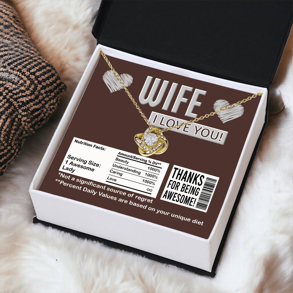 Necklace Gift For Wife - Nutrition Facts