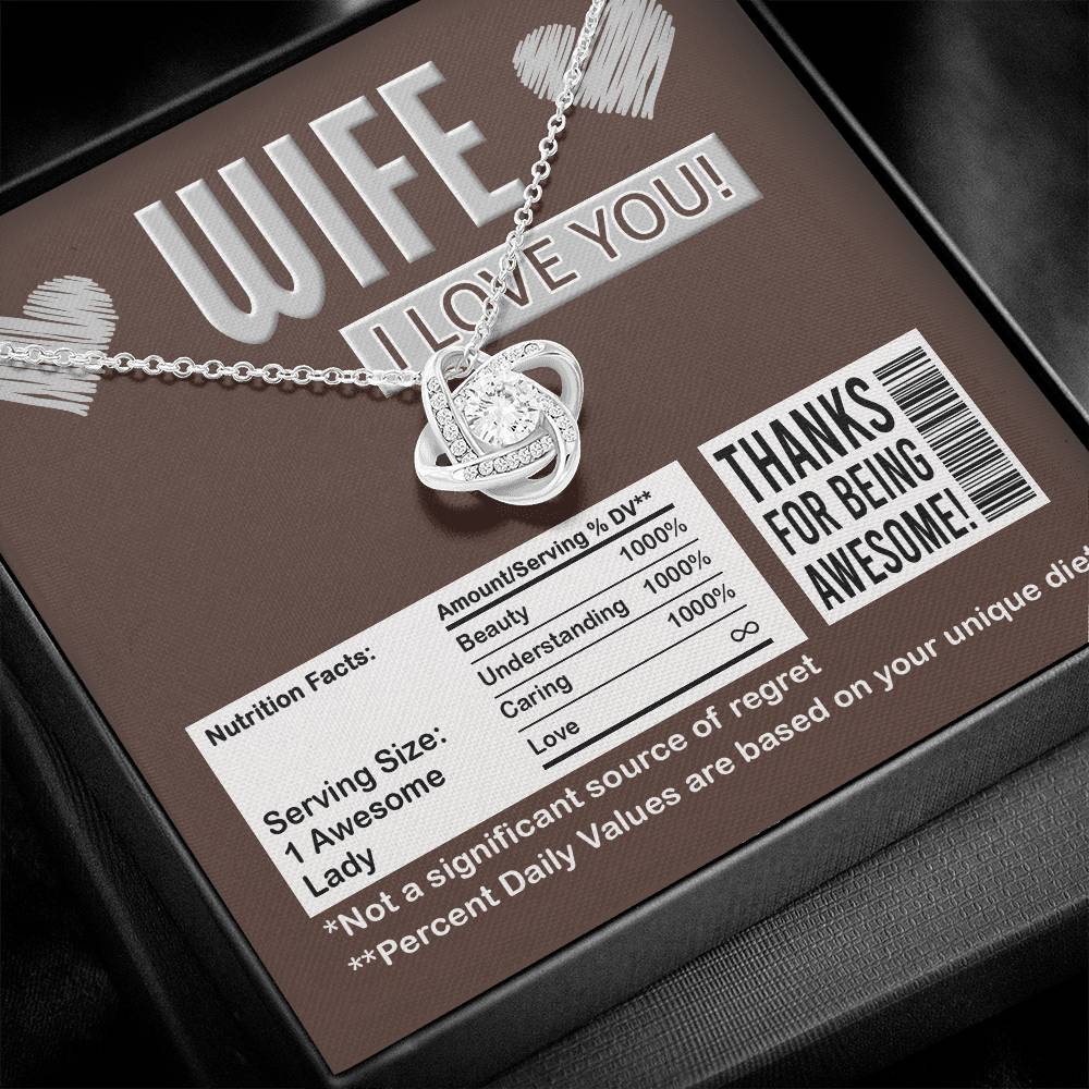 Necklace Gift For Wife - Nutrition Facts