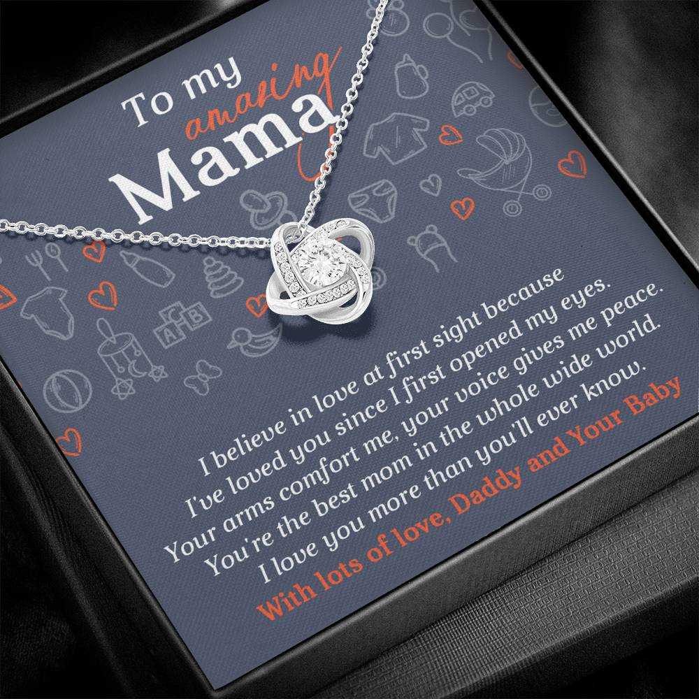 Necklace Gift For Mom To Be - At First Sight