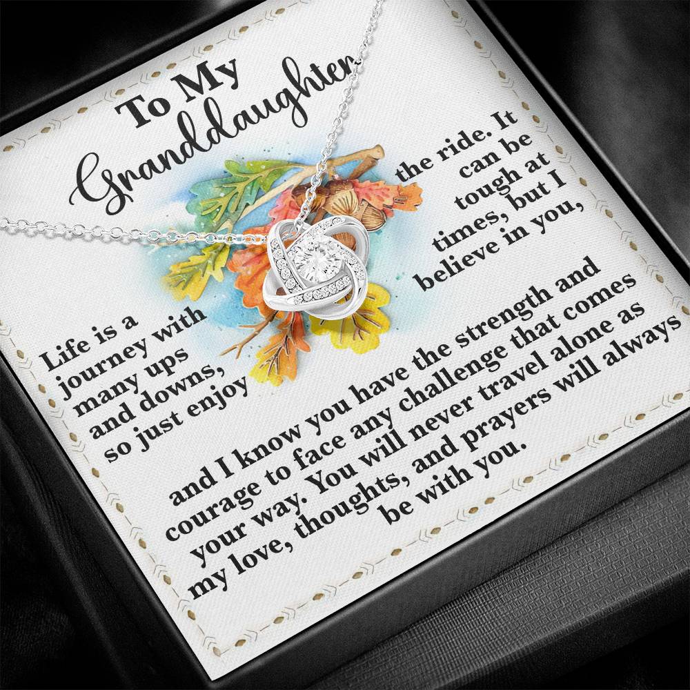 Necklace Gift For Granddaughter - Never Travel Alone
