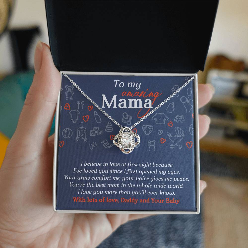 Necklace Gift For Mom To Be - At First Sight