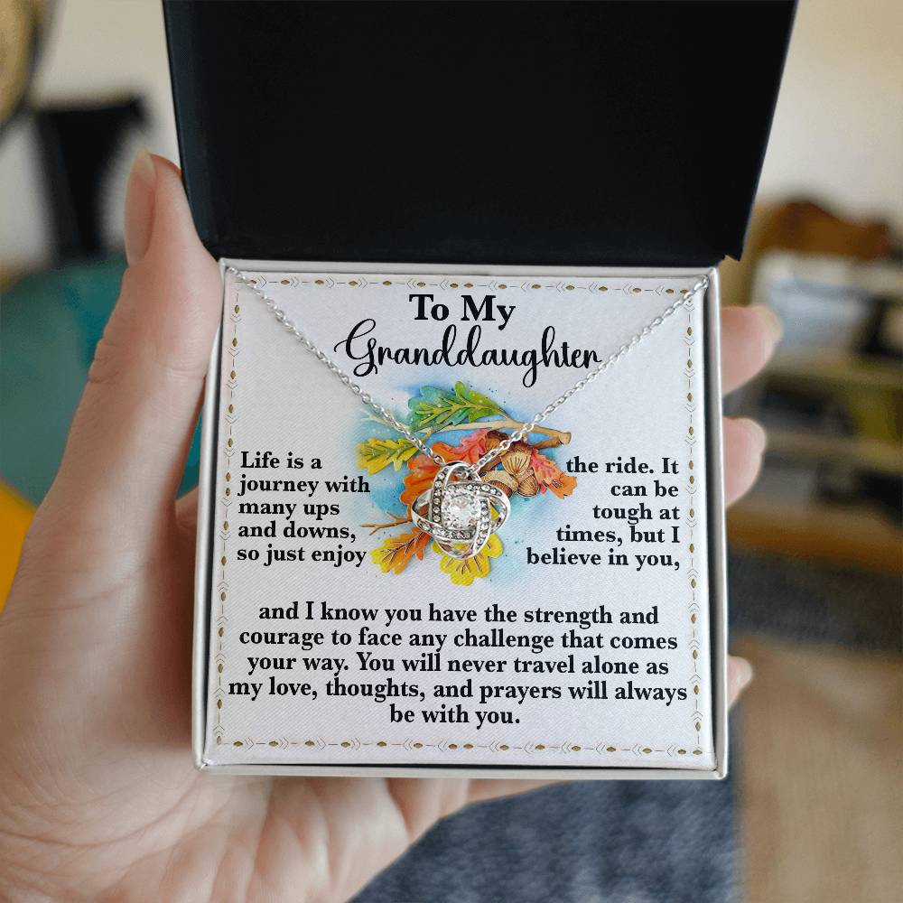 Necklace Gift For Granddaughter - Never Travel Alone