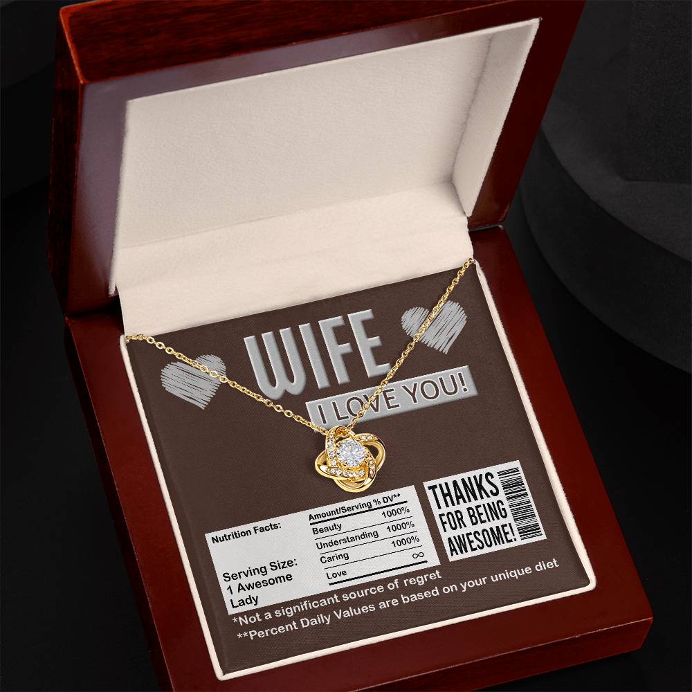Necklace Gift For Wife - Nutrition Facts