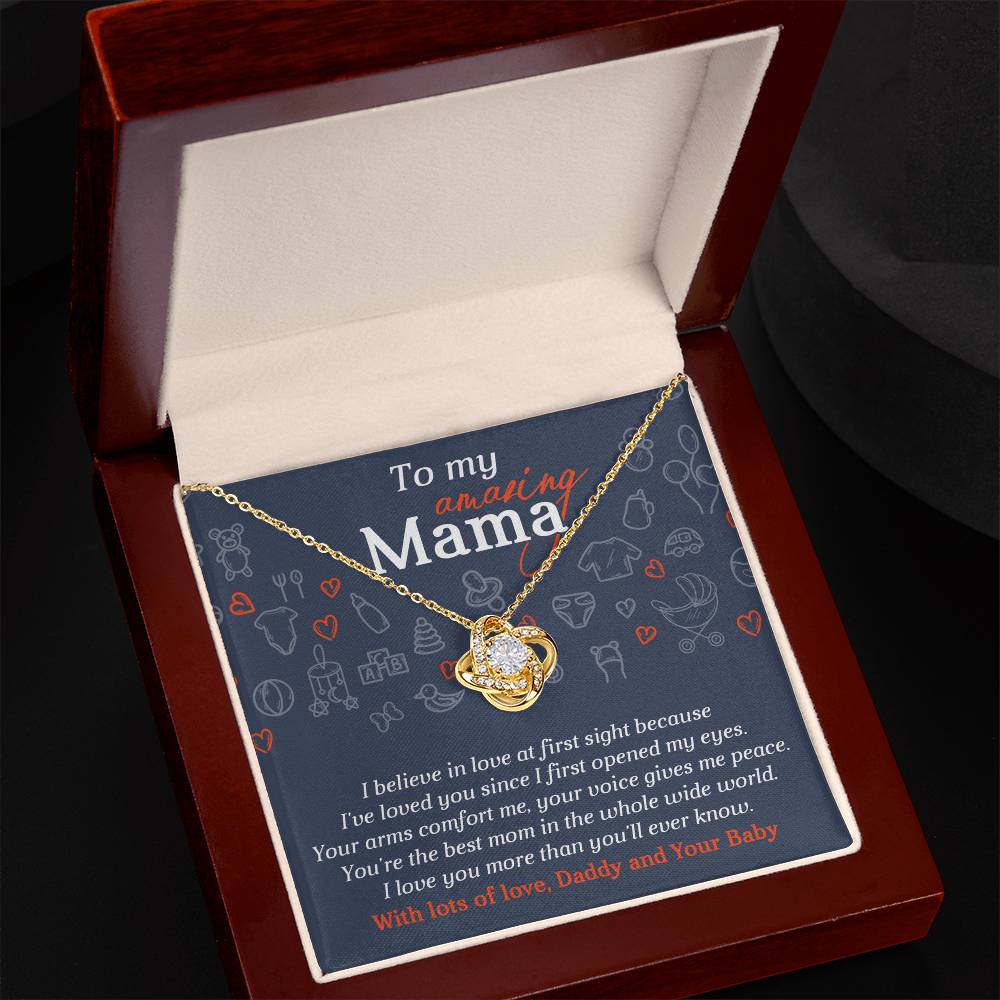 Necklace Gift For Mom To Be - At First Sight
