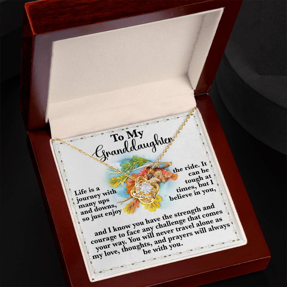 Necklace Gift For Granddaughter - Never Travel Alone