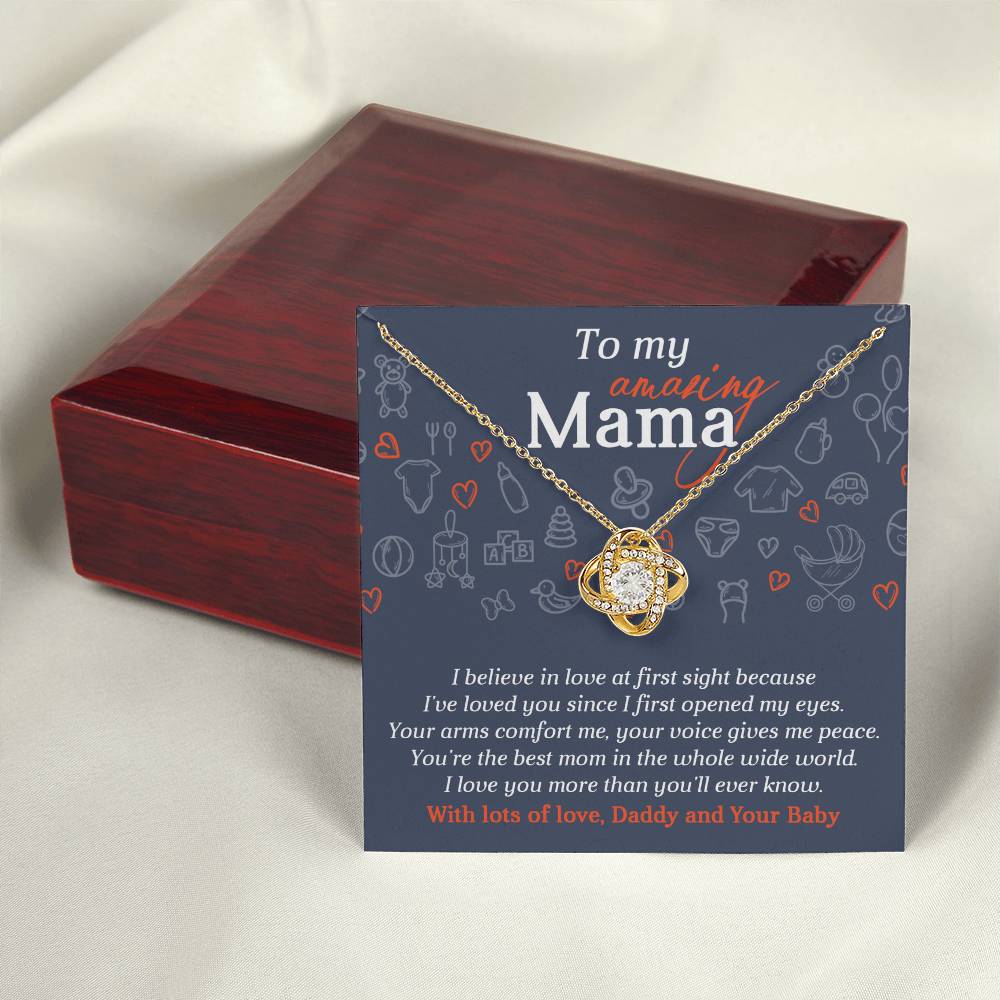 Necklace Gift For Mom To Be - At First Sight