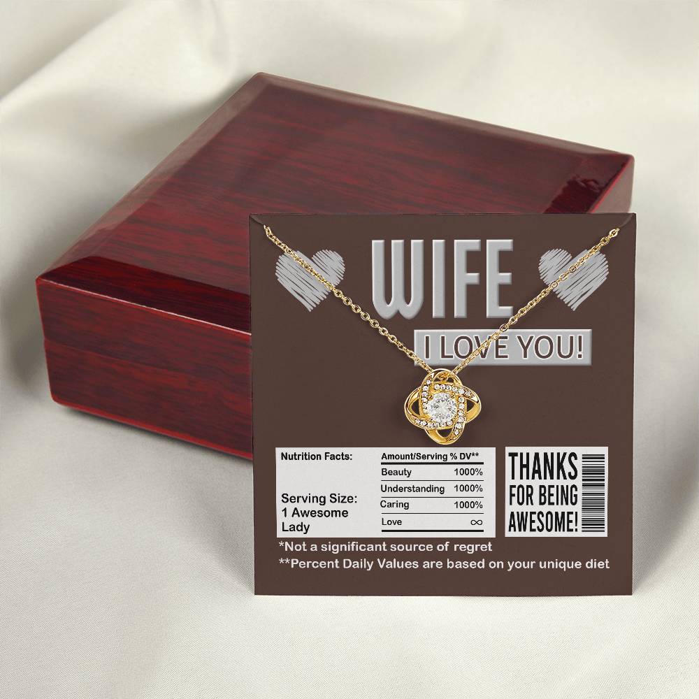 Necklace Gift For Wife - Nutrition Facts