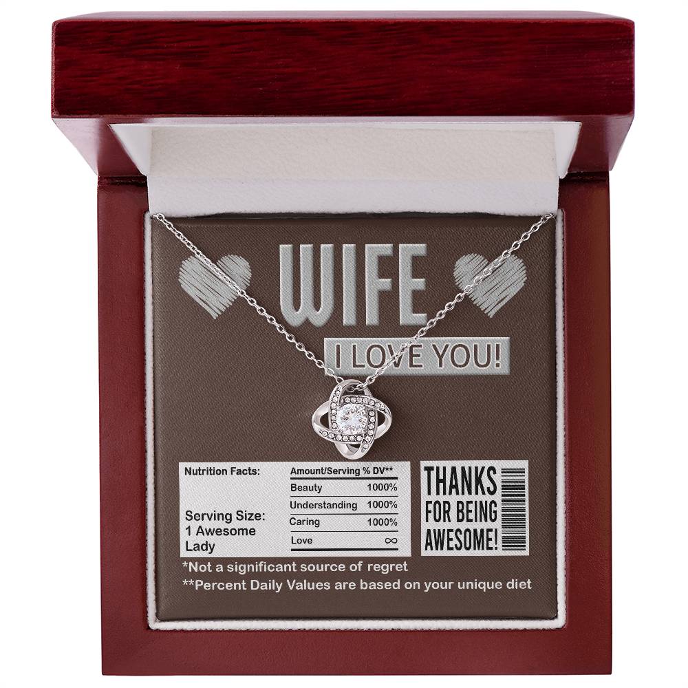 Necklace Gift For Wife - Nutrition Facts
