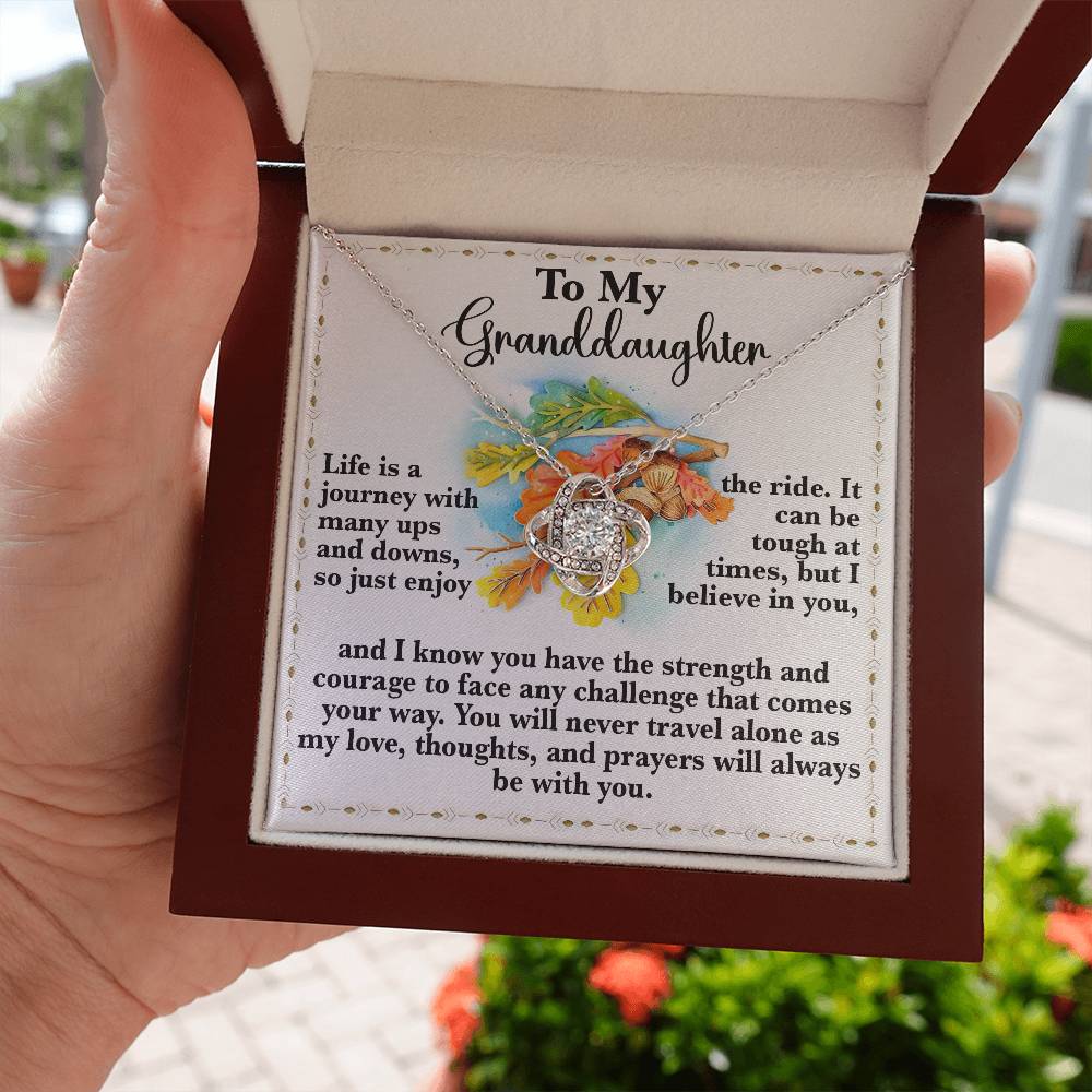 Necklace Gift For Granddaughter - Never Travel Alone