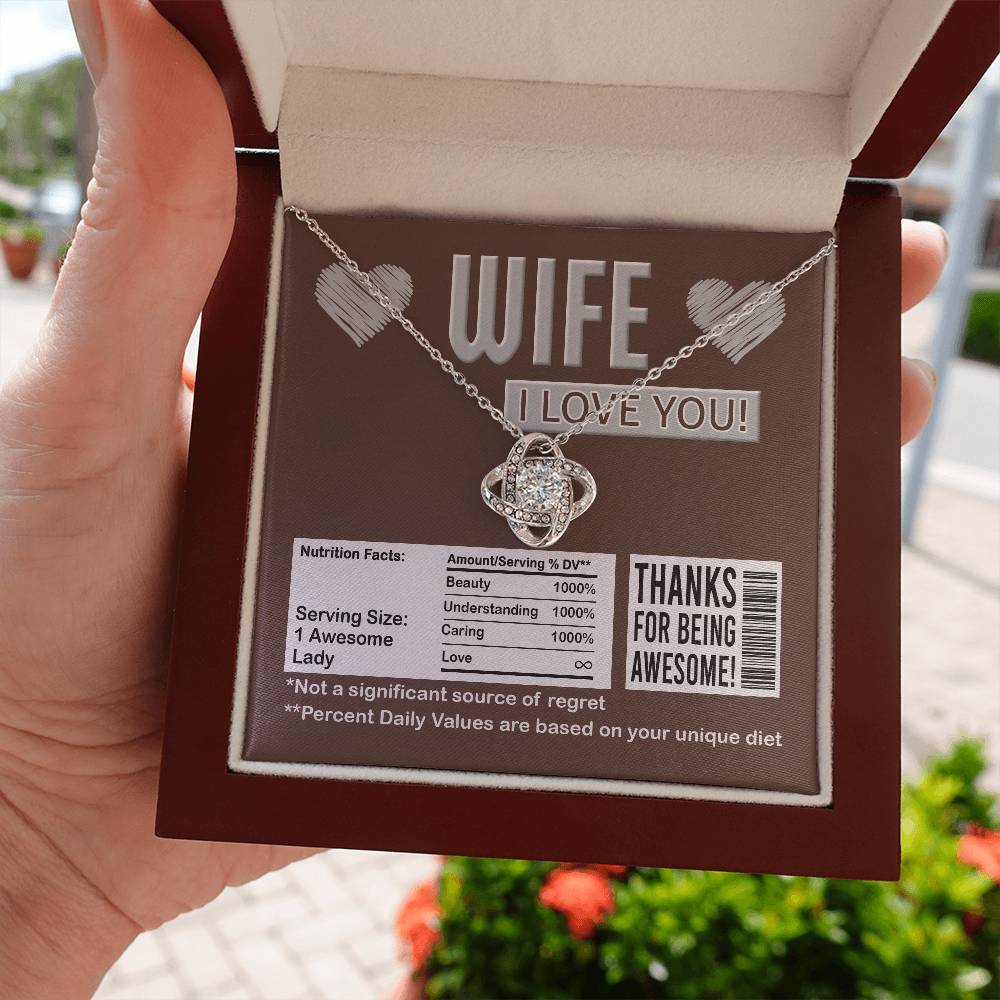 Necklace Gift For Wife - Nutrition Facts