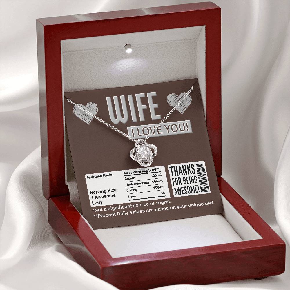 Necklace Gift For Wife - Nutrition Facts
