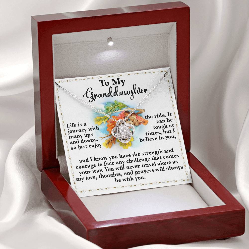 Necklace Gift For Granddaughter - Never Travel Alone