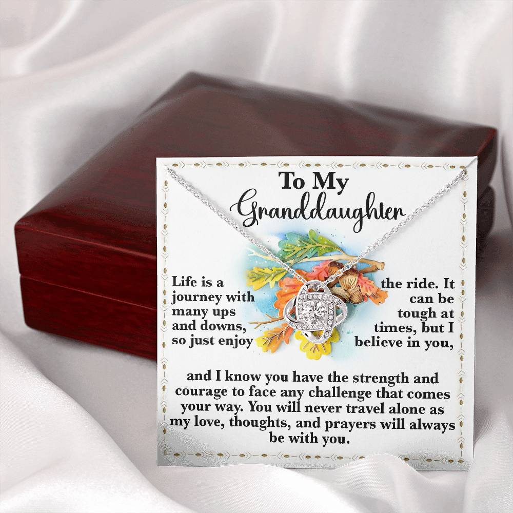 Necklace Gift For Granddaughter - Never Travel Alone