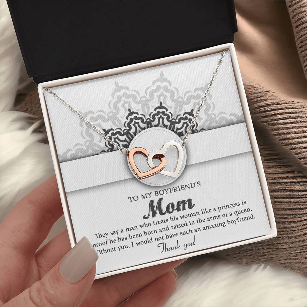 Necklace Gift For Boyfriend's Mom - In The Arms