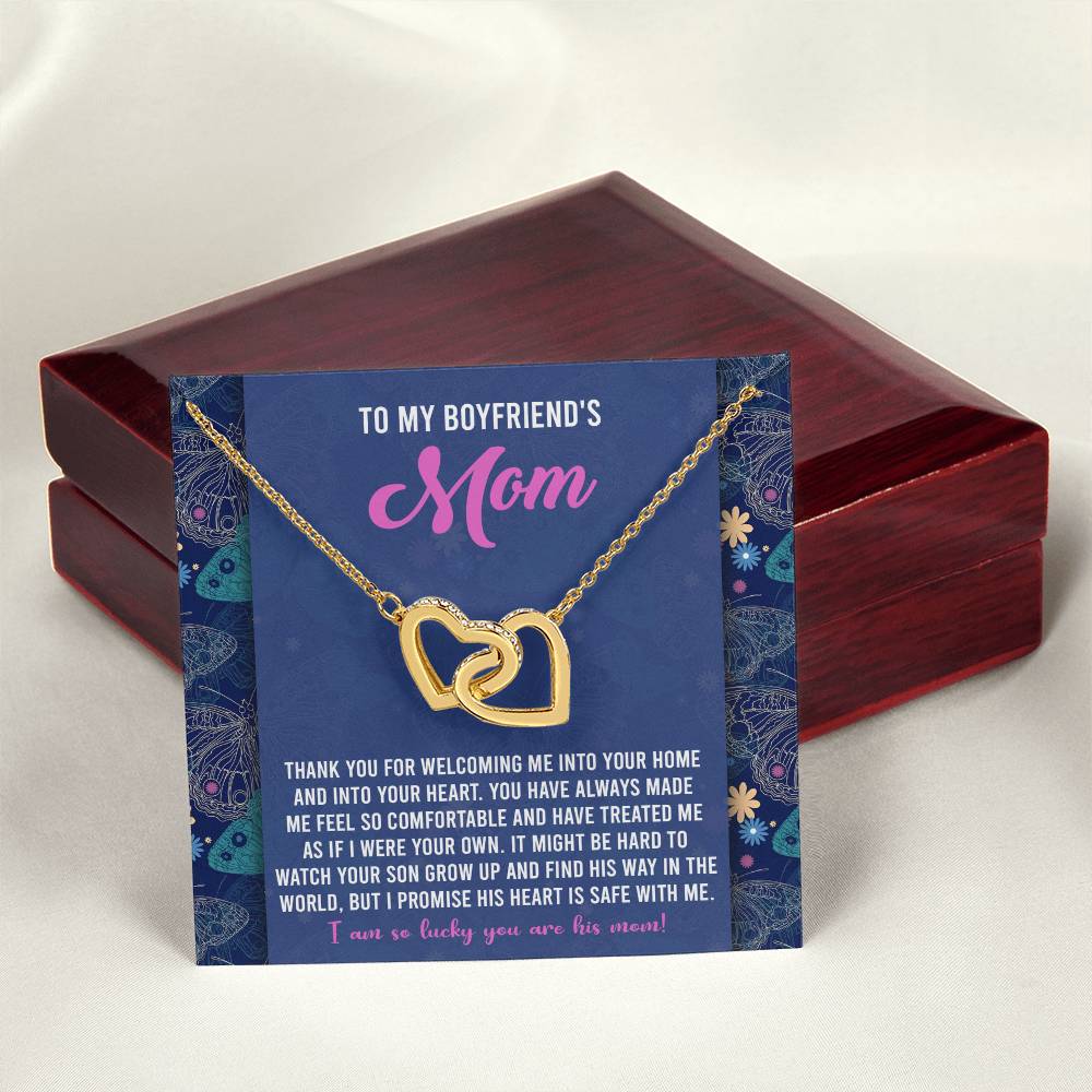 Necklace Gift For Boyfriend's Mom - Safe With Me