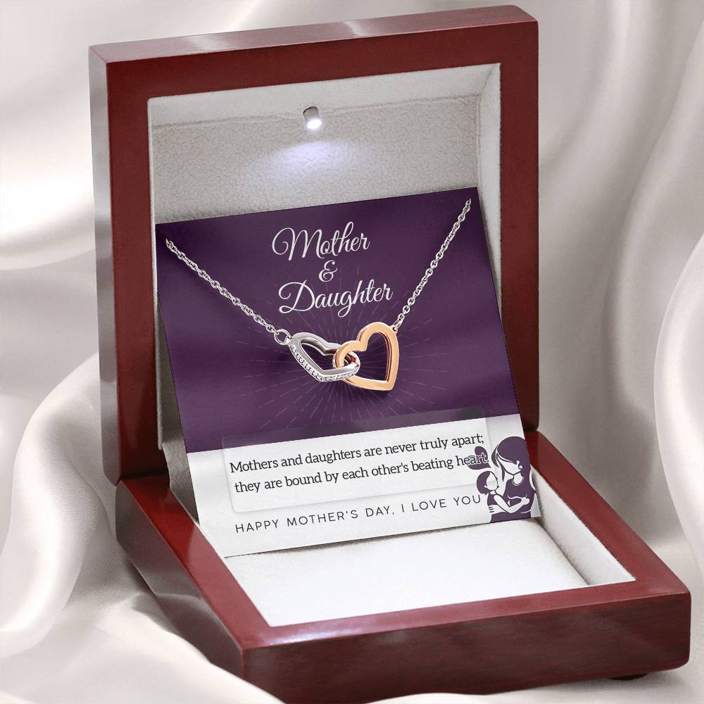 Necklace Gift For Mom From Daughter - Never Truly Apart