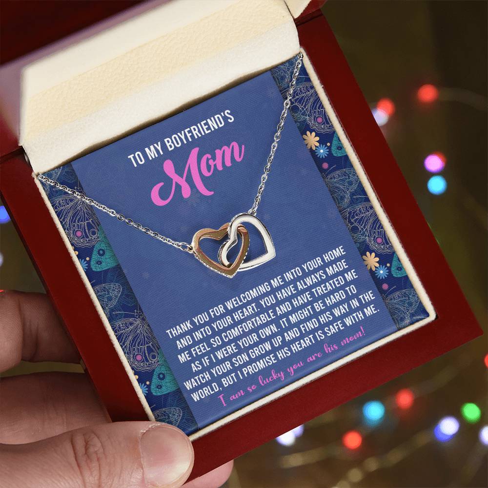 Necklace Gift For Boyfriend's Mom - Safe With Me