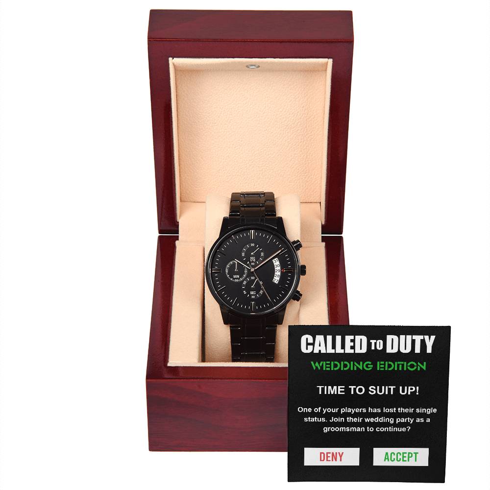 Wedding Gift For Groomsman From Groom - Called To Duty