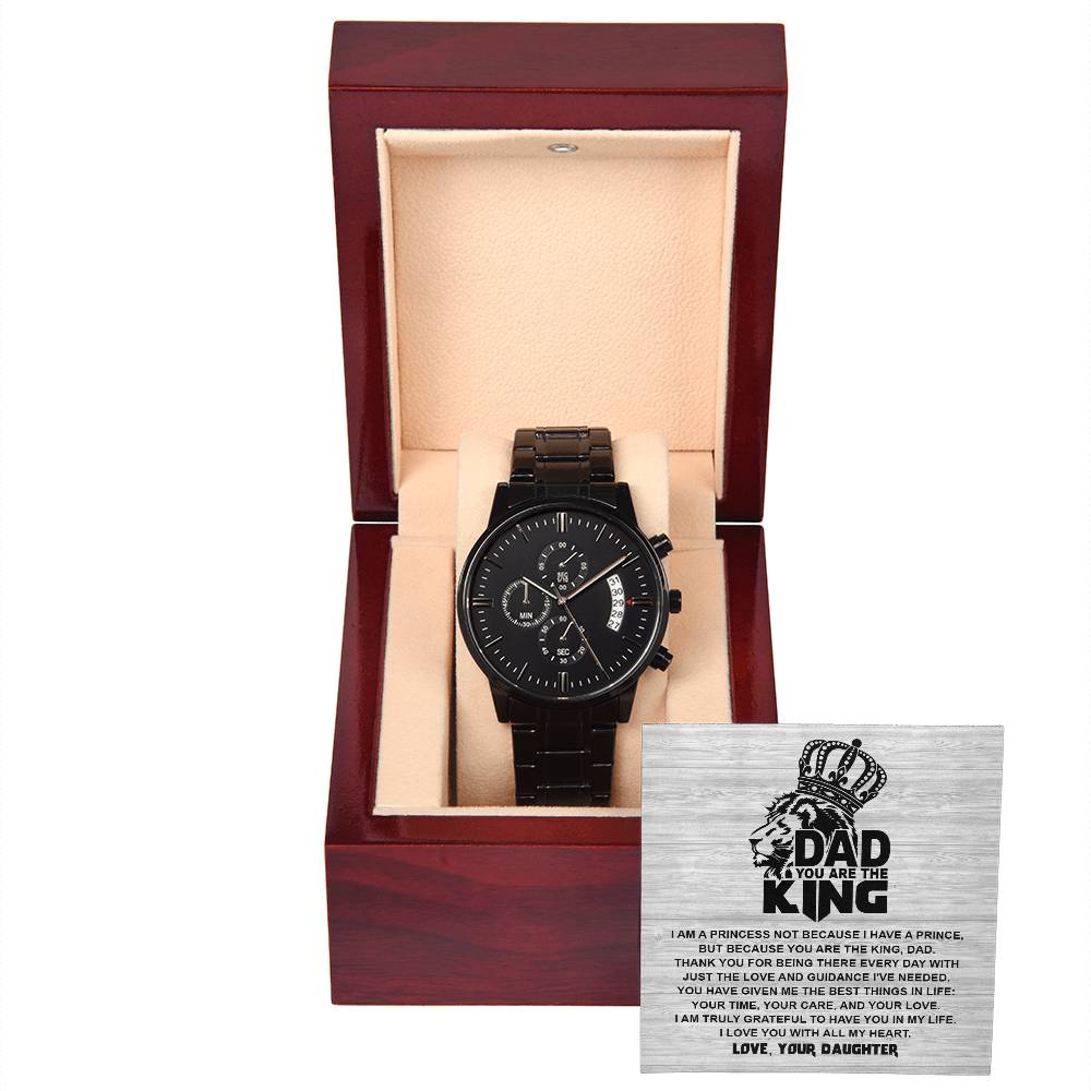 Metal Watch Gift For Dad From Daughter - Not Because