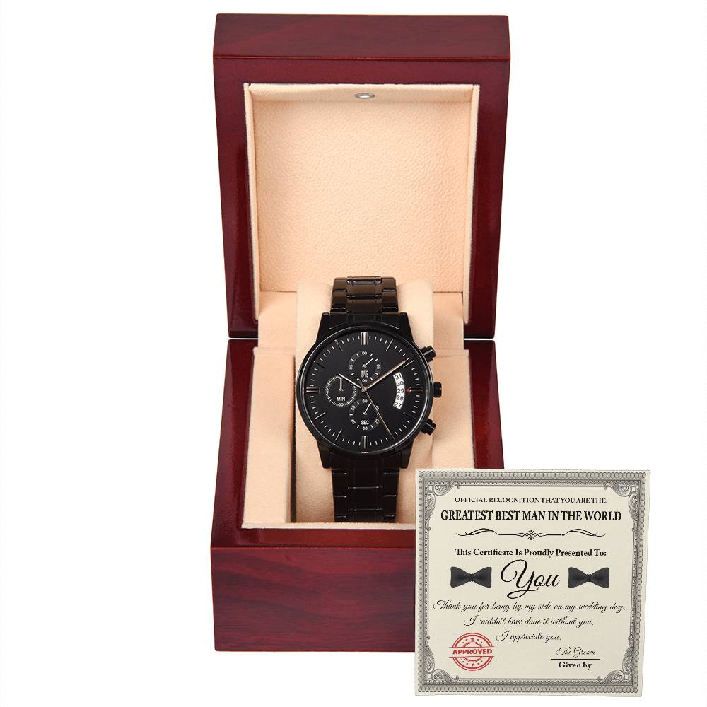 Wedding Gift For Best Man - Official Recognition