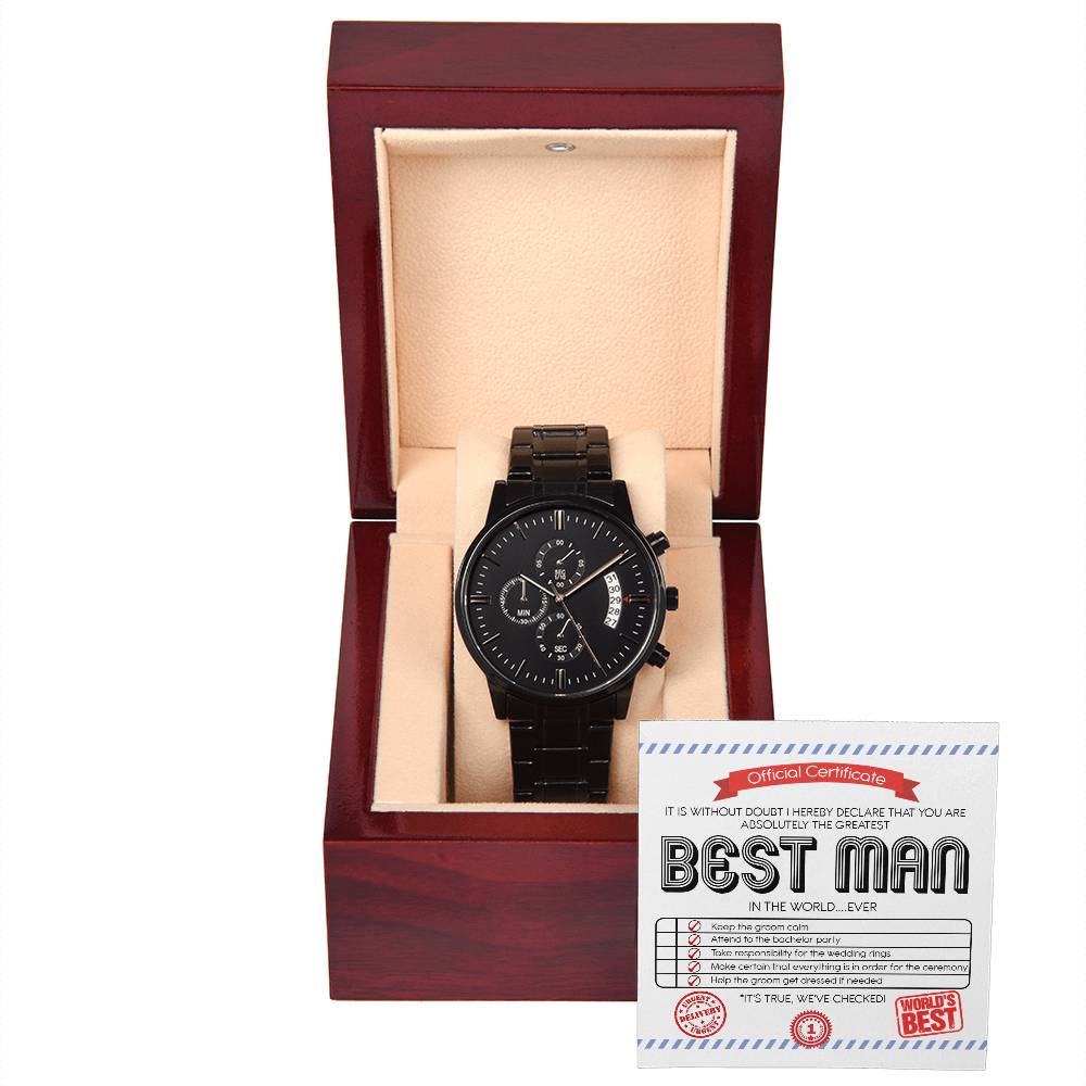 Wedding Gift For Best Man - Official Certificate