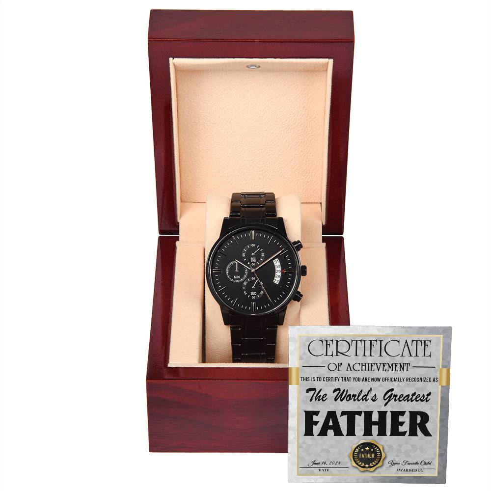 Metal Watch Gift For Dad - World's Greatest Father