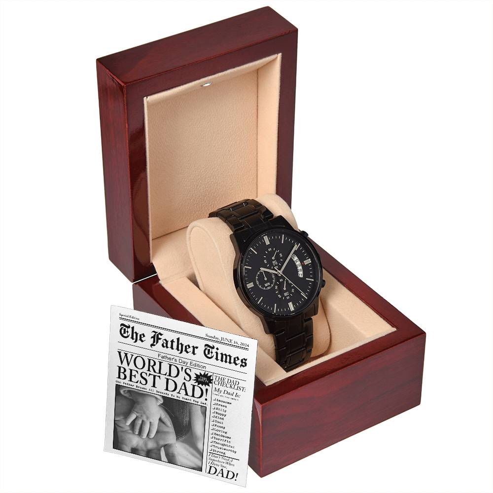 Metal Watch Gift For Dad - The Father Times