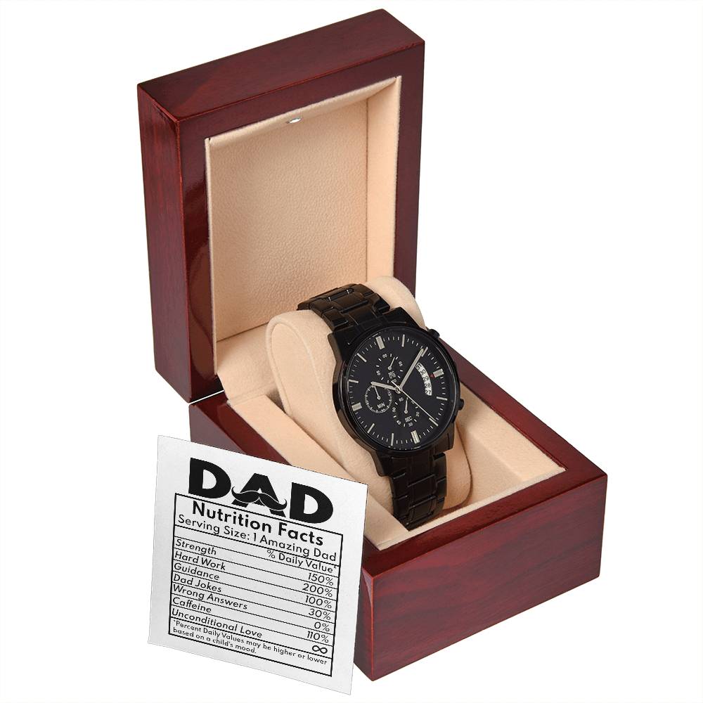 Metal Watch Gift For Dad - Nutrition Facts