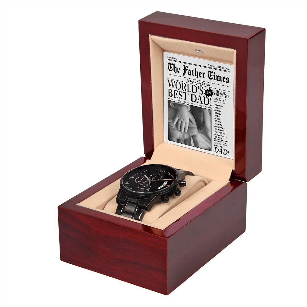 Metal Watch Gift For Dad - The Father Times