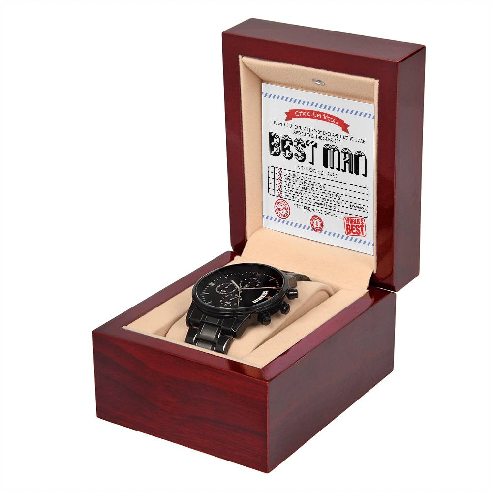 Wedding Gift For Best Man - Official Certificate