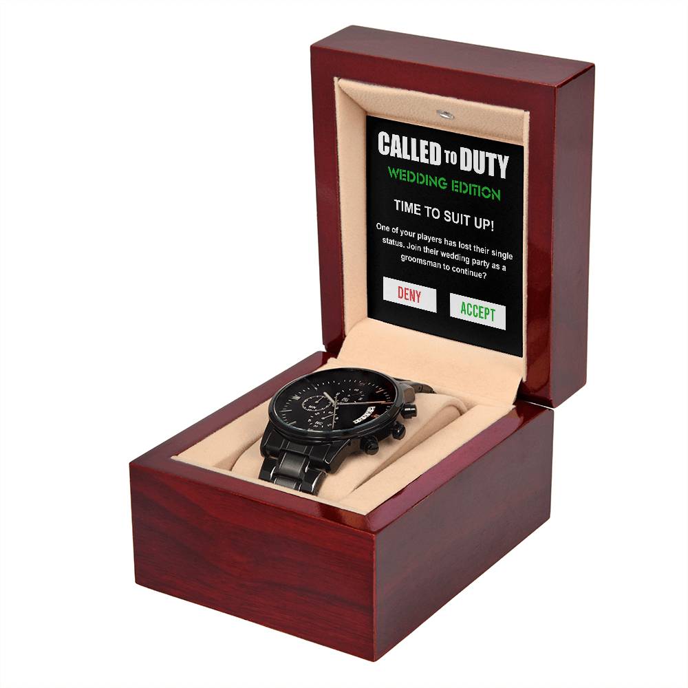 Wedding Gift For Groomsman From Groom - Called To Duty