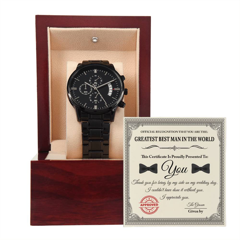 Wedding Gift For Best Man - Official Recognition