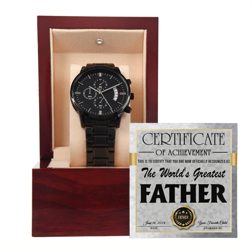 Metal Watch Gift For Dad - World's Greatest Father