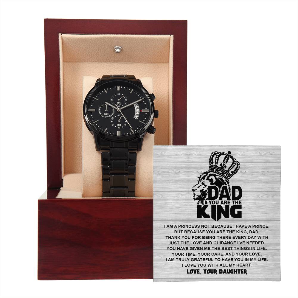 Metal Watch Gift For Dad From Daughter - Not Because