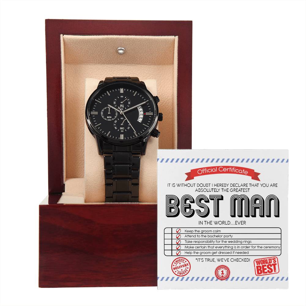 Wedding Gift For Best Man - Official Certificate