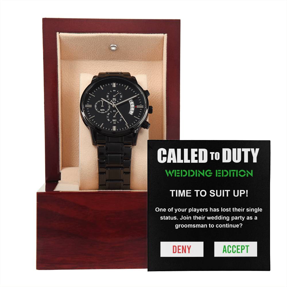 Wedding Gift For Groomsman From Groom - Called To Duty