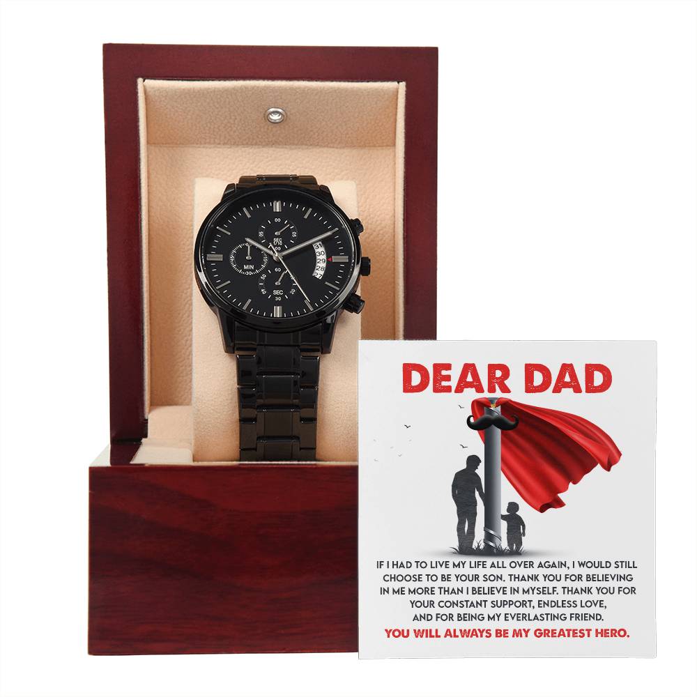 Metal Watch Gift For Dad - My Greatest Hero